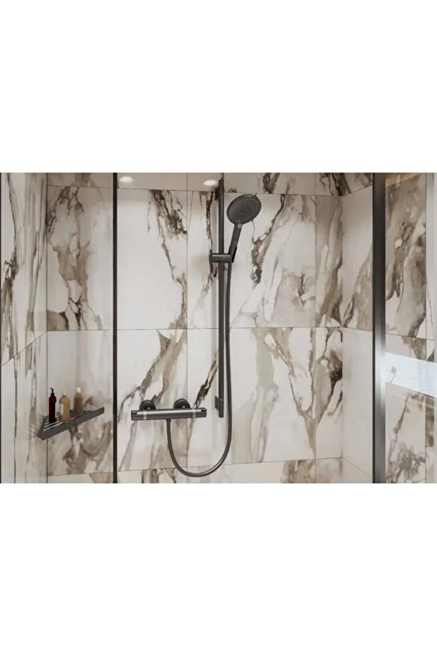 Unıca Dus Barı S Puro 65cm Dus Hortumu Ile Mat Sıyah 28632340
