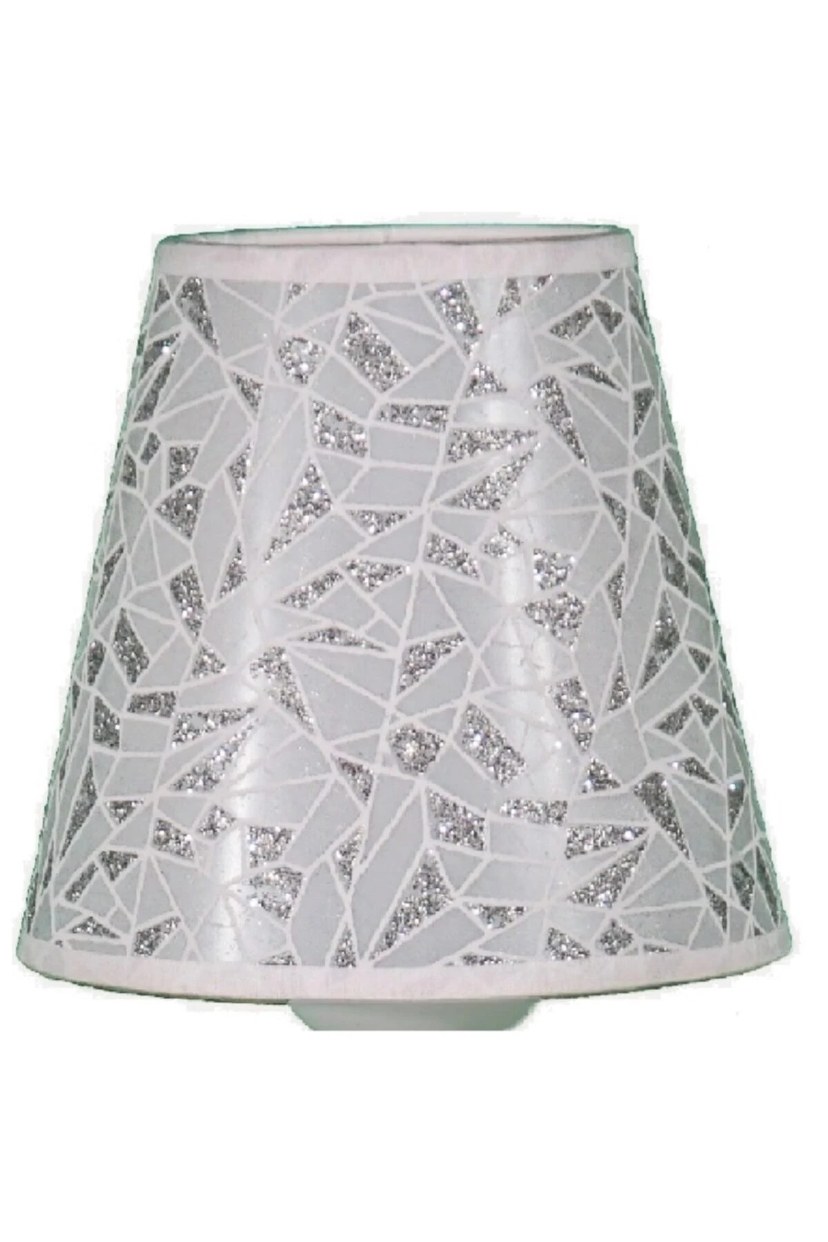 Modern Metal Ayak Pvc K.abajur-gümüş Simli Prizma