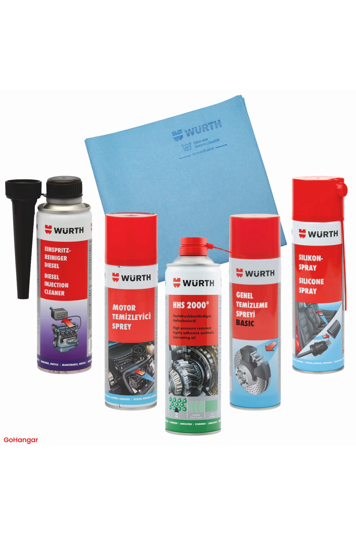 Profesyonel Araç Bakım Seti – 6'lı Paket | Yağlama, Temizlik ve Koruma Sprey Seti