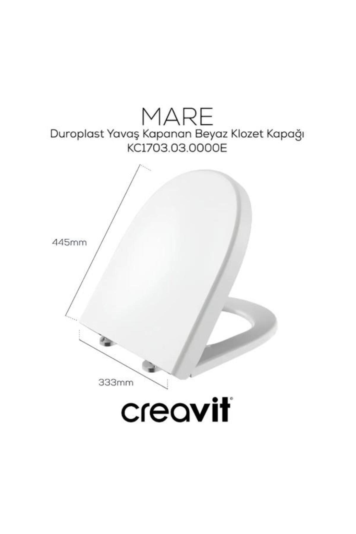 Mare Duvara Sıfır Kanalsız Klozet + Rezervuar + Duroplast Kapak + Çift Basmalı İç Takım SET