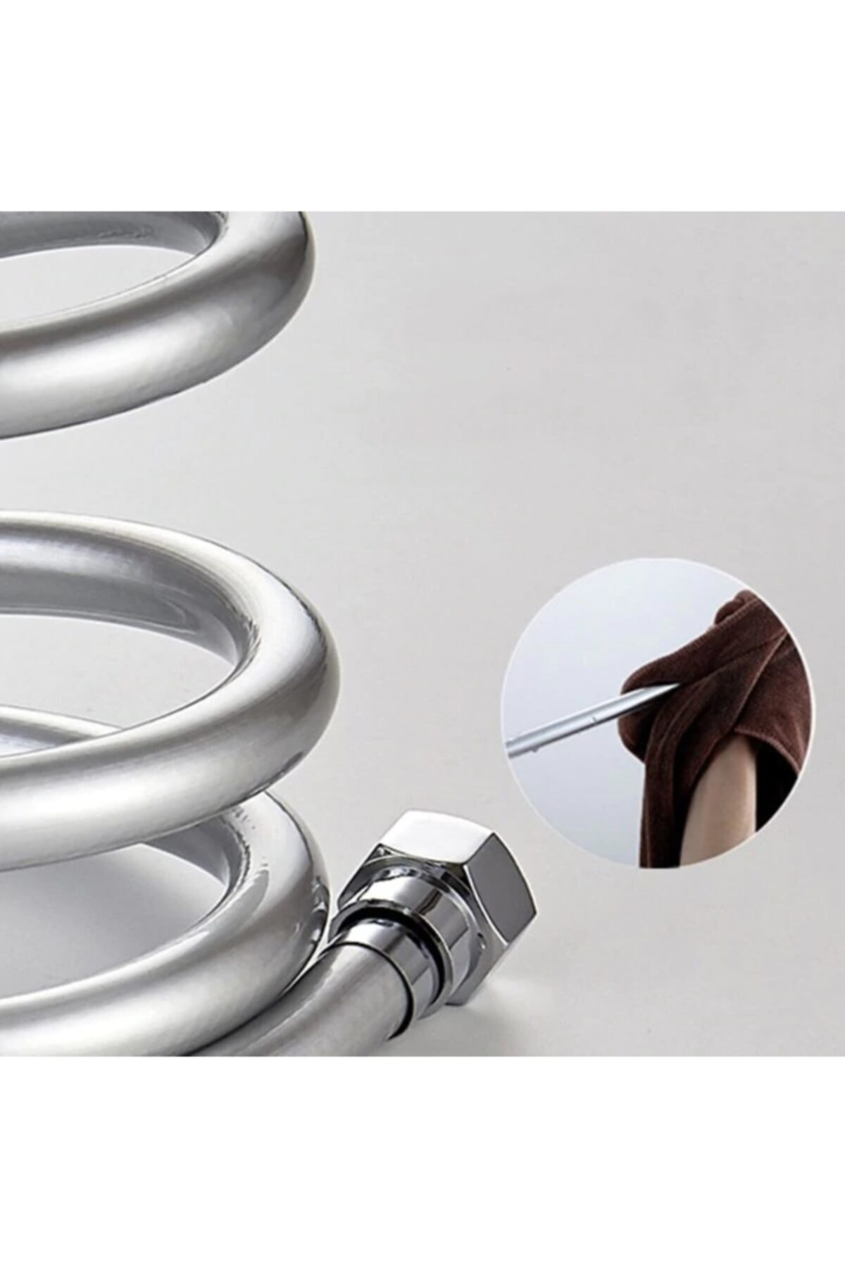 Gümüş Pvc Banyo Duş Hortumu Dayanıklı Banyo Musluk Duş Hortum 1,5 Metre