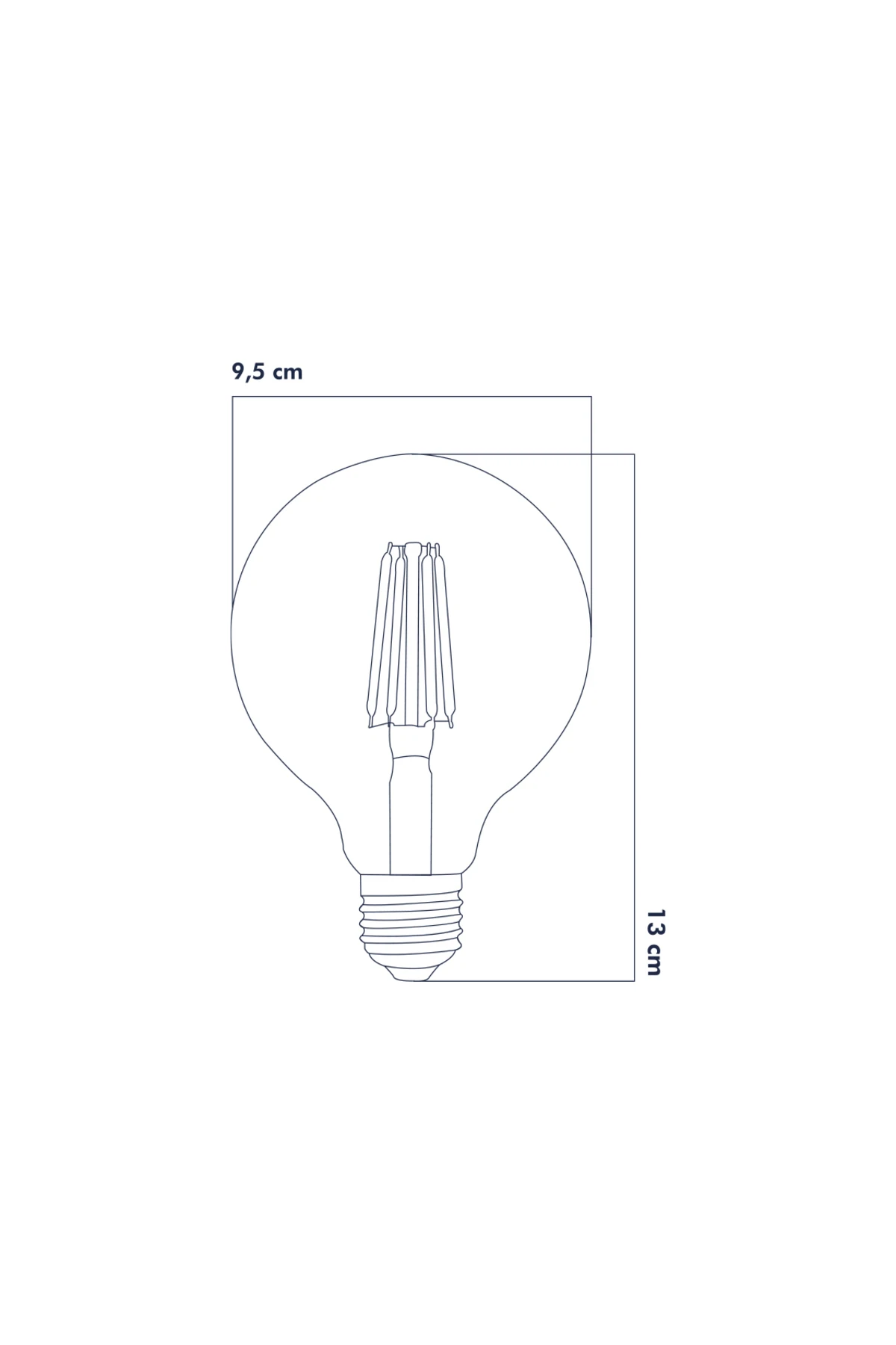 Rustik Led Ampul E27 G95 6w 2700k - Gün Işığı Erd-88
