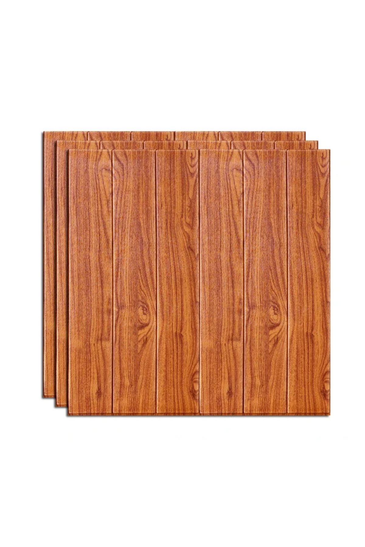 Dekoratif Kendinden Yapışkanlı Ahşap Lambri Görünümlü Esnek Köpük Duvar Panel