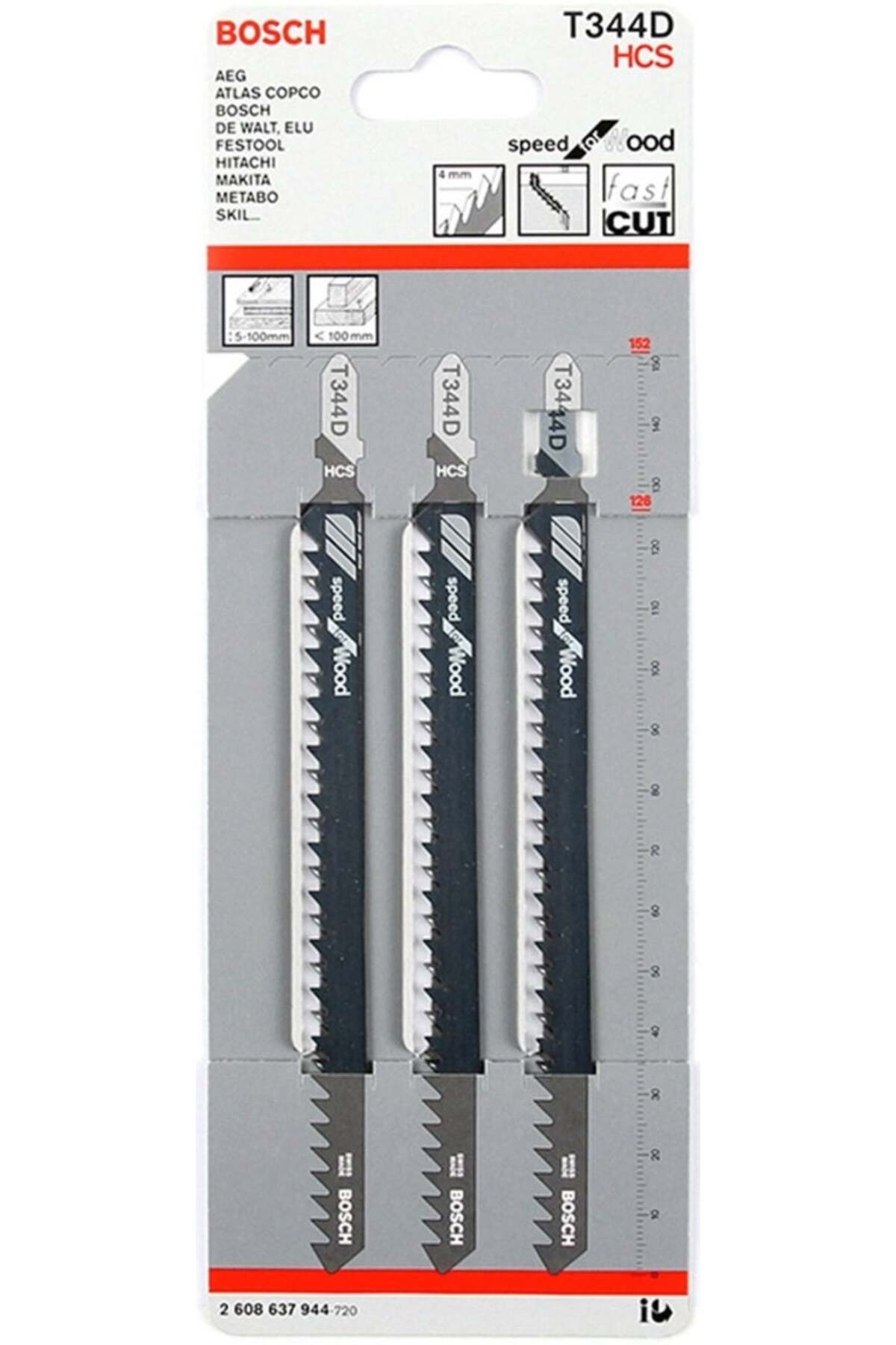 T 344 D Speed For Wood 3'Lü Dekupaj Testeresi Bıçağı