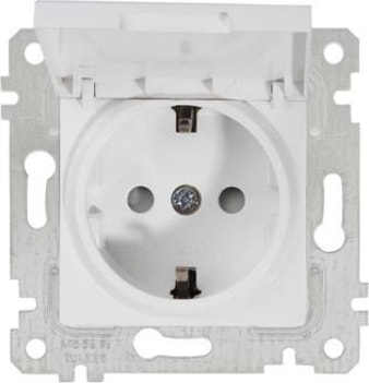 Kapaklı Topraklı Priz Çocuk Korumalı Rita Natural Beyaz 2200 611 0201 Çerçeve Hariç
