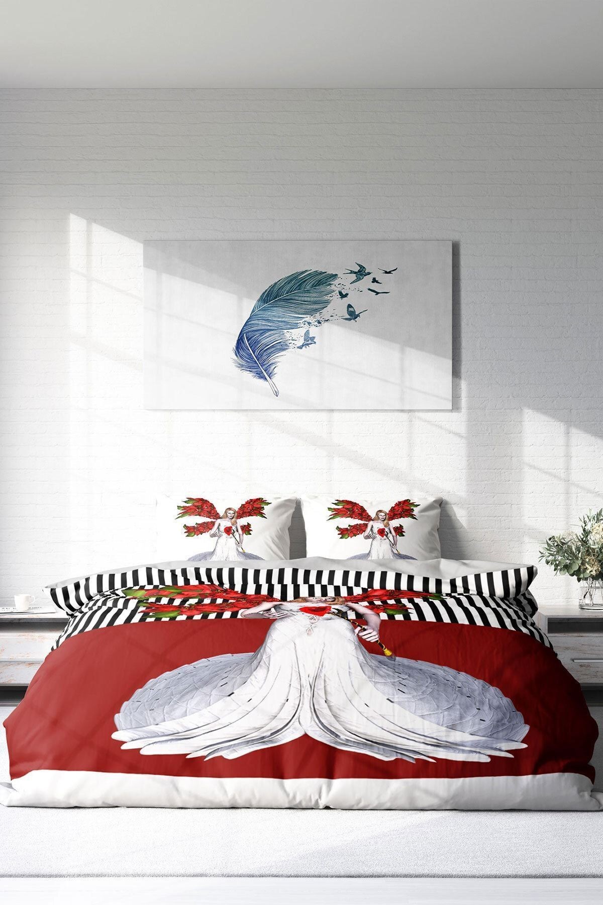 Angel Fail 3d Çift Kişilik Nevresim Takımı