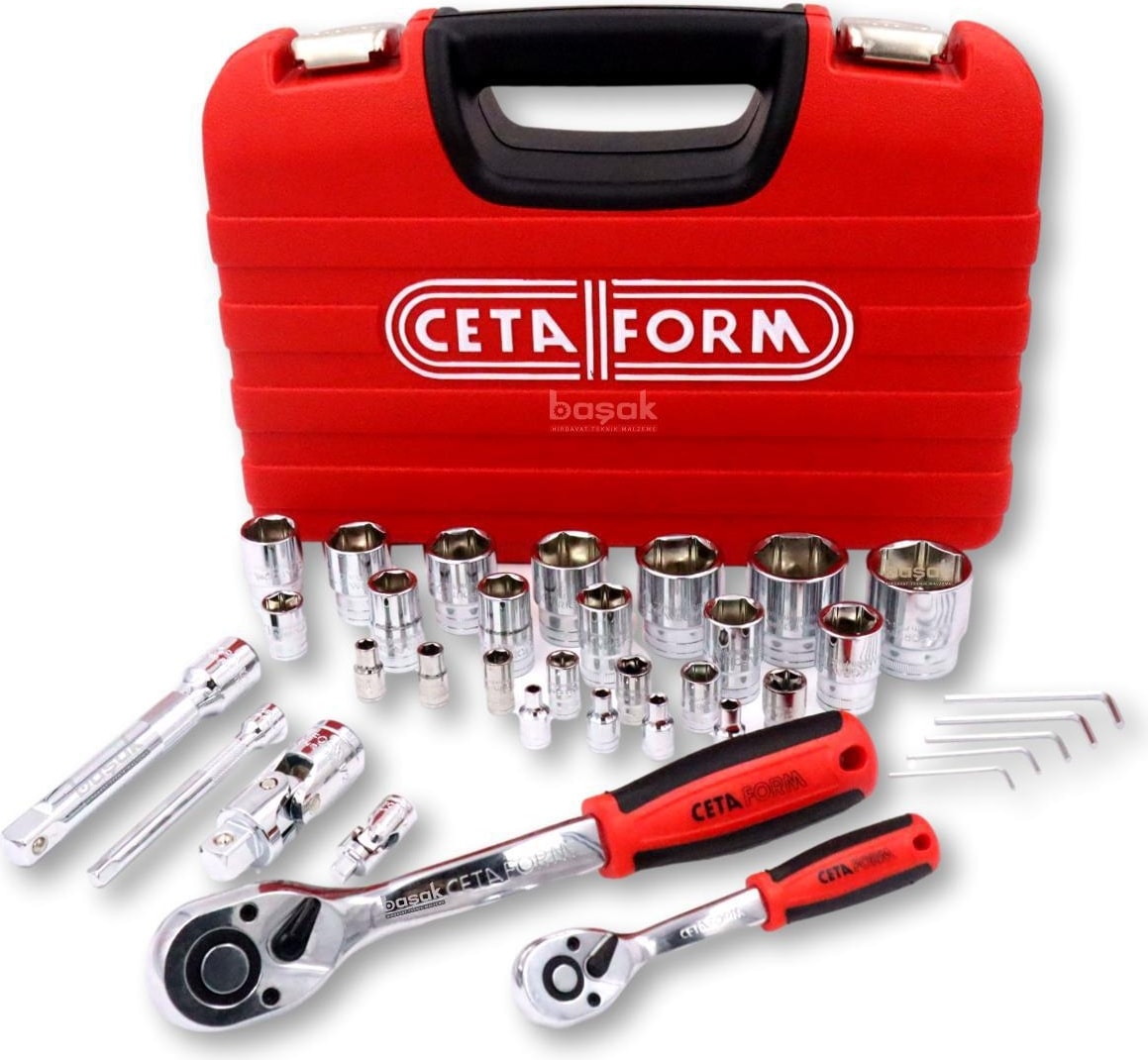 CETA FORM 35 Parça 4-32MM 1/4"+1/2" Lokma Takımı Plastik Kutulu