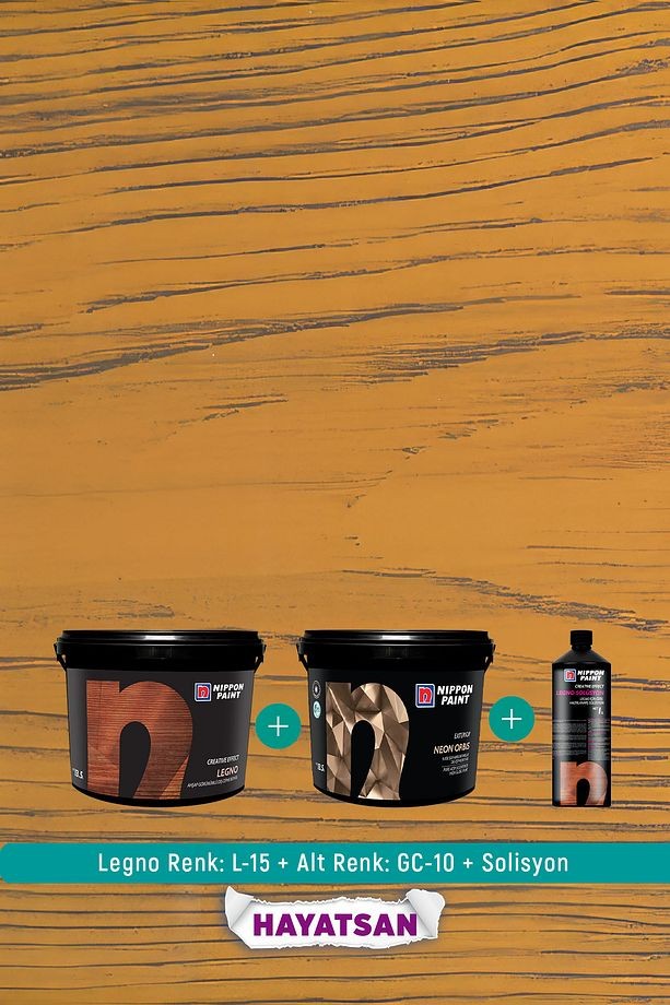 LEGNO FULL PAKET: Ahşap Dokusu ile Dekoratif Dış Cephe Boyası + LEON ORBİS + SOLÜSYON