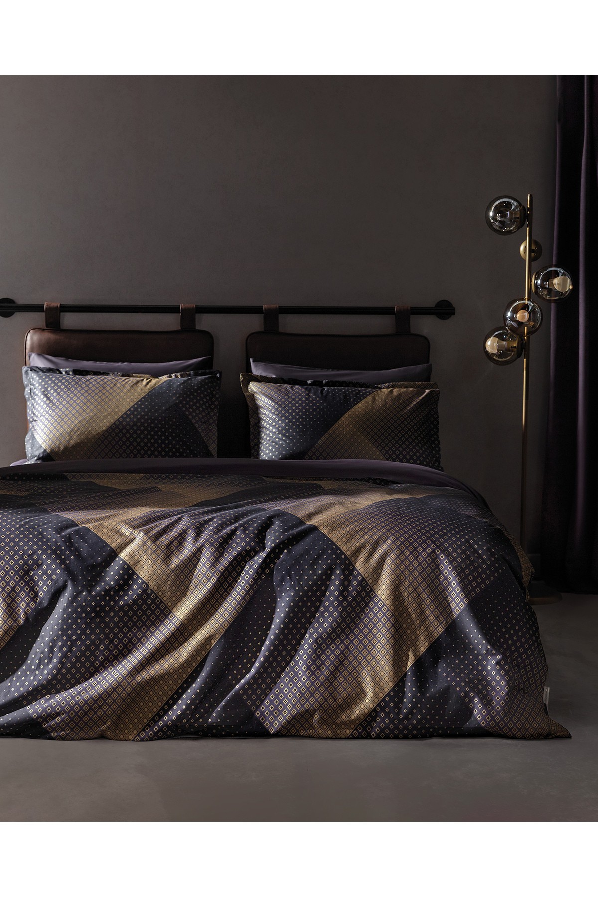 Aleon King Size Baskılı - 300TC Saten Nevresim Takımı