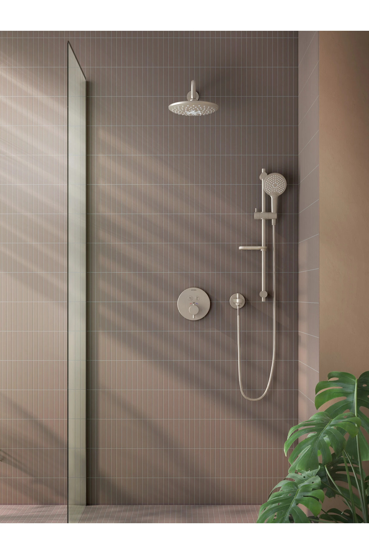 A4565234 Duvardan Duş Dirseği, Fırçalı Nikel