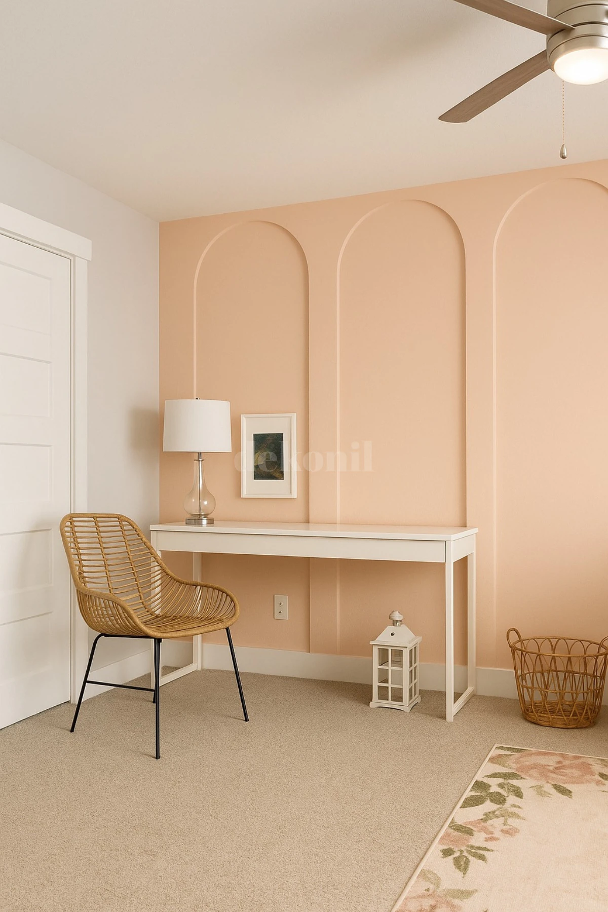 Pinterest Boyanabilir Yarım Oval MDF Kemer Duvar Paneli 54*300 cm (2 Adet)