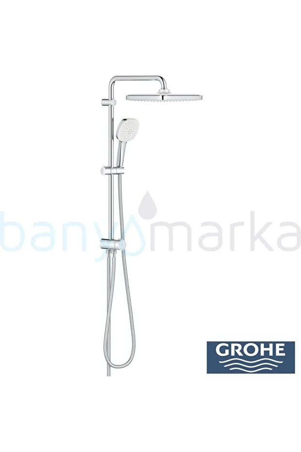Tempesta System 250 Cube Kare Duş Başlıklı Duvara Monte Duş Sistemi - 26976001