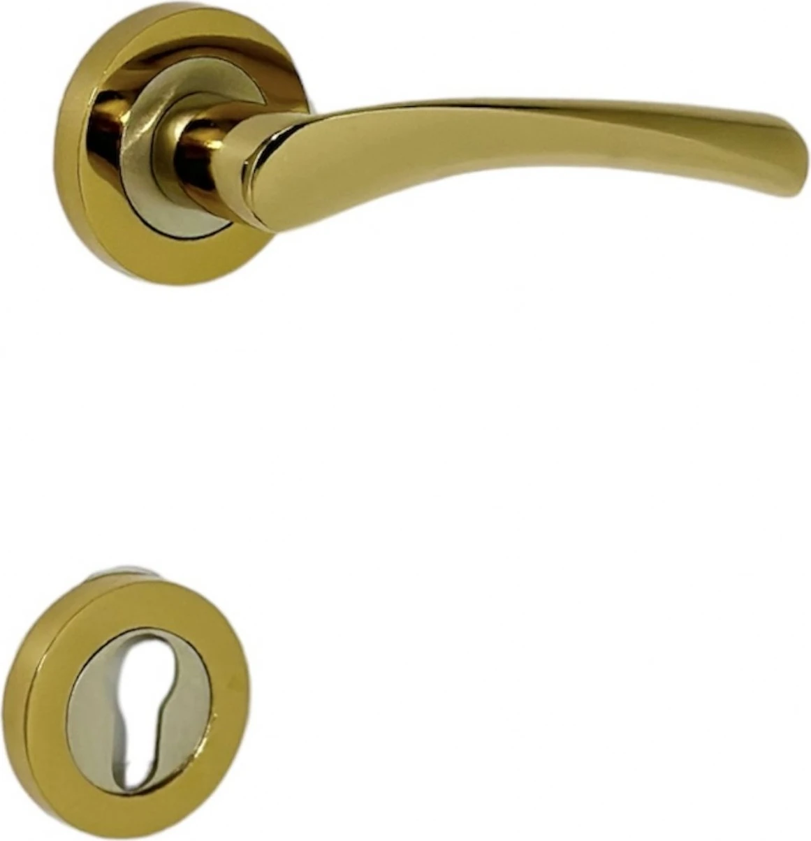 Bravo Albirifin Rozetli Kapı Kolu Çelik Kapı Kolu 1 Takım