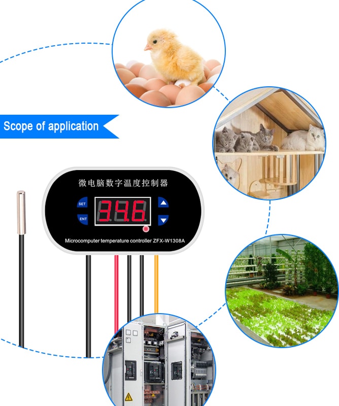 W1308A 220V 10A -30~+200C Termostat