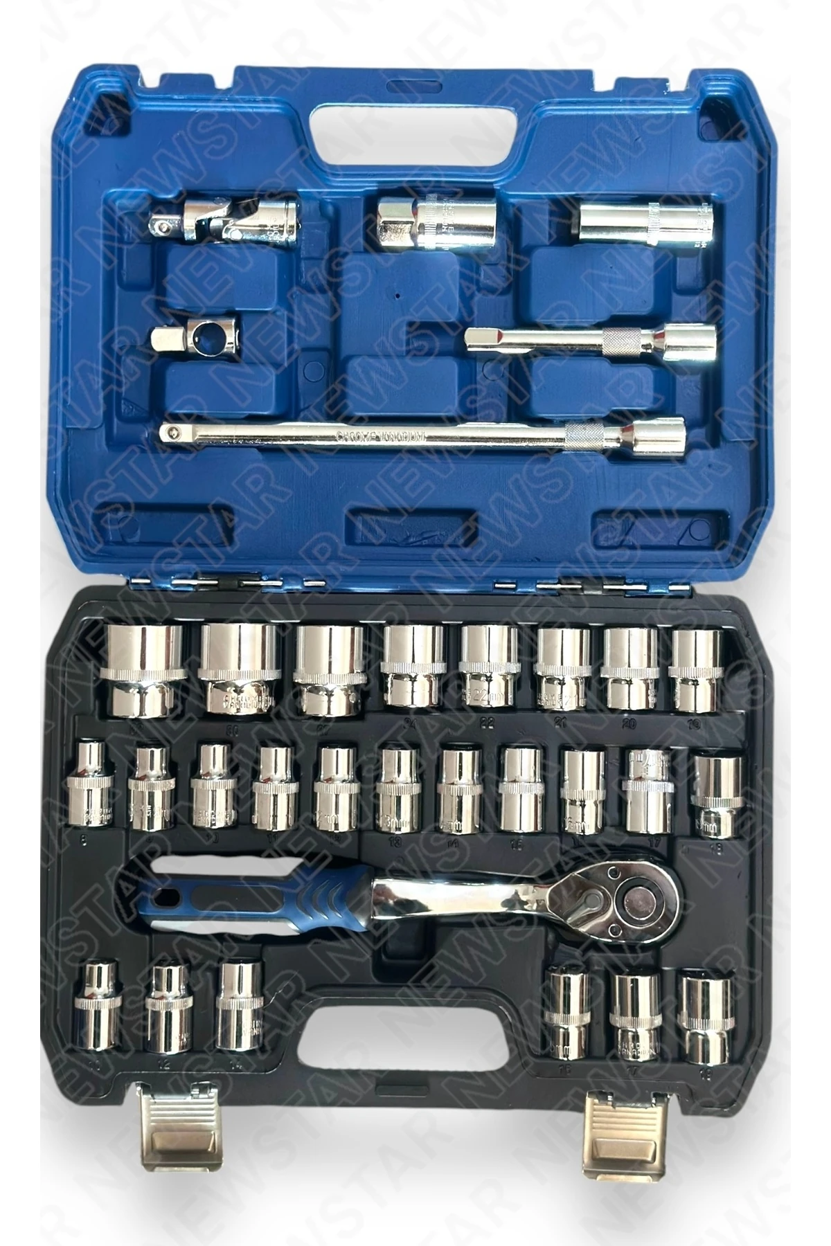 Tam Profesiyonel Germany 72 Diş Cırcır 32 Parça Lokma Takımı Oto Tamirci Tam Set 1/2