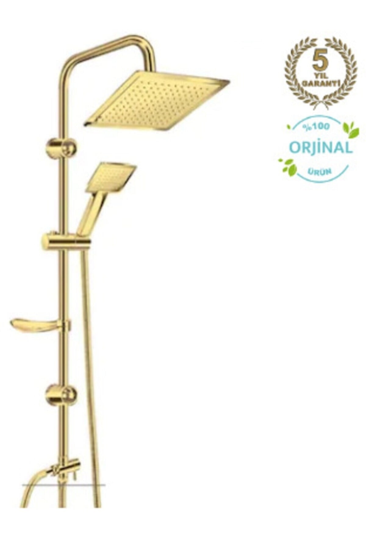 Altın Rengi Duş Seti, Gold Kare Duş Seti Takımı, Tepe Yağmurlama Seti