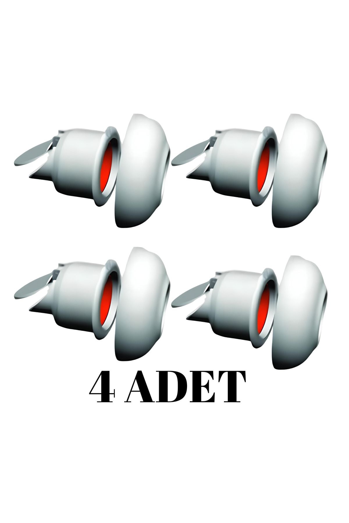 4 ADET  Koku Yok! Çekvalfli Adaptör Conta Lavabo Gideri Koku Önleyici