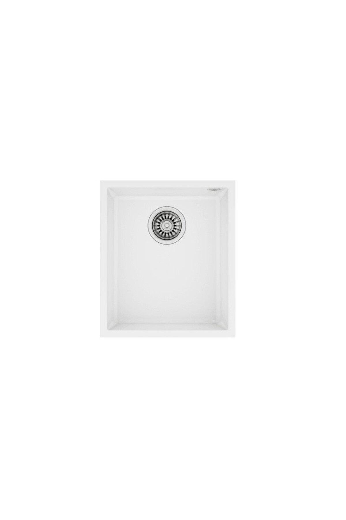Square 34.40 Tezgah Altı Artic Beyaz Granit Evye