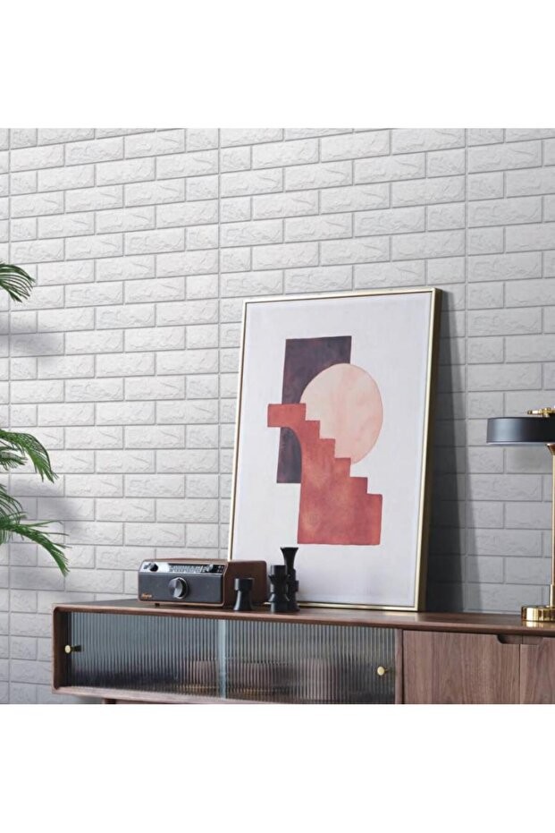5 Adet 70cmx77cm 2,5 M2 Beyaz Kendinden Yapışkanlı Duvar Paneli Kağıdı
