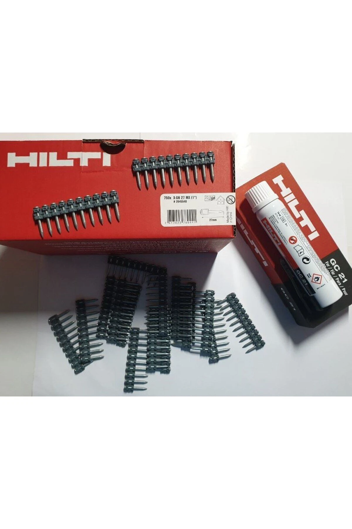 HILTİ 27 MX ÇİVİ 750 ADET + GAZ TÜPÜ GC 22