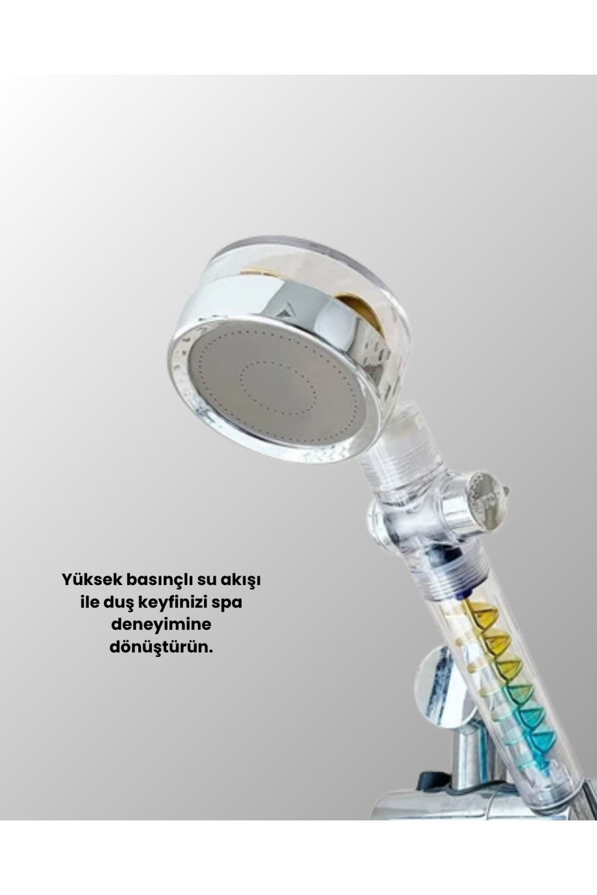 Rahatlatıcı Yağmur Etkili El Duşu – Döner Pervaneli, Dayanıklı ve Şık Tasarım