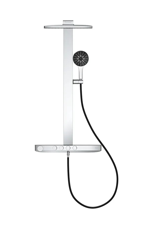 Rainshower Aqua Pure Duvara Monte Termostatik Bataryalı Duş Sistemi Siyah/krom - 100961KI00