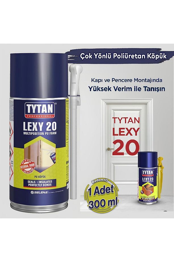 Lexy 20 Pipetli Poliüretan Pu Köpük Sprey Kapı Pencere Yalıtım Dolgu Doldurucu 300 ml