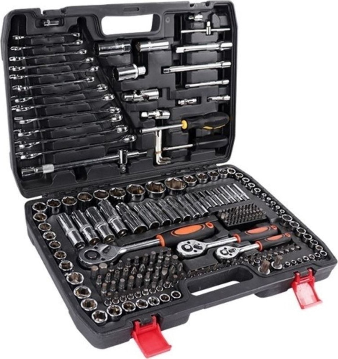 Germany Cr-V Max 1/4 Cırcırlı 216 Parça Lokma Anahtar Takımı Oto Tamirci Full Tam Set