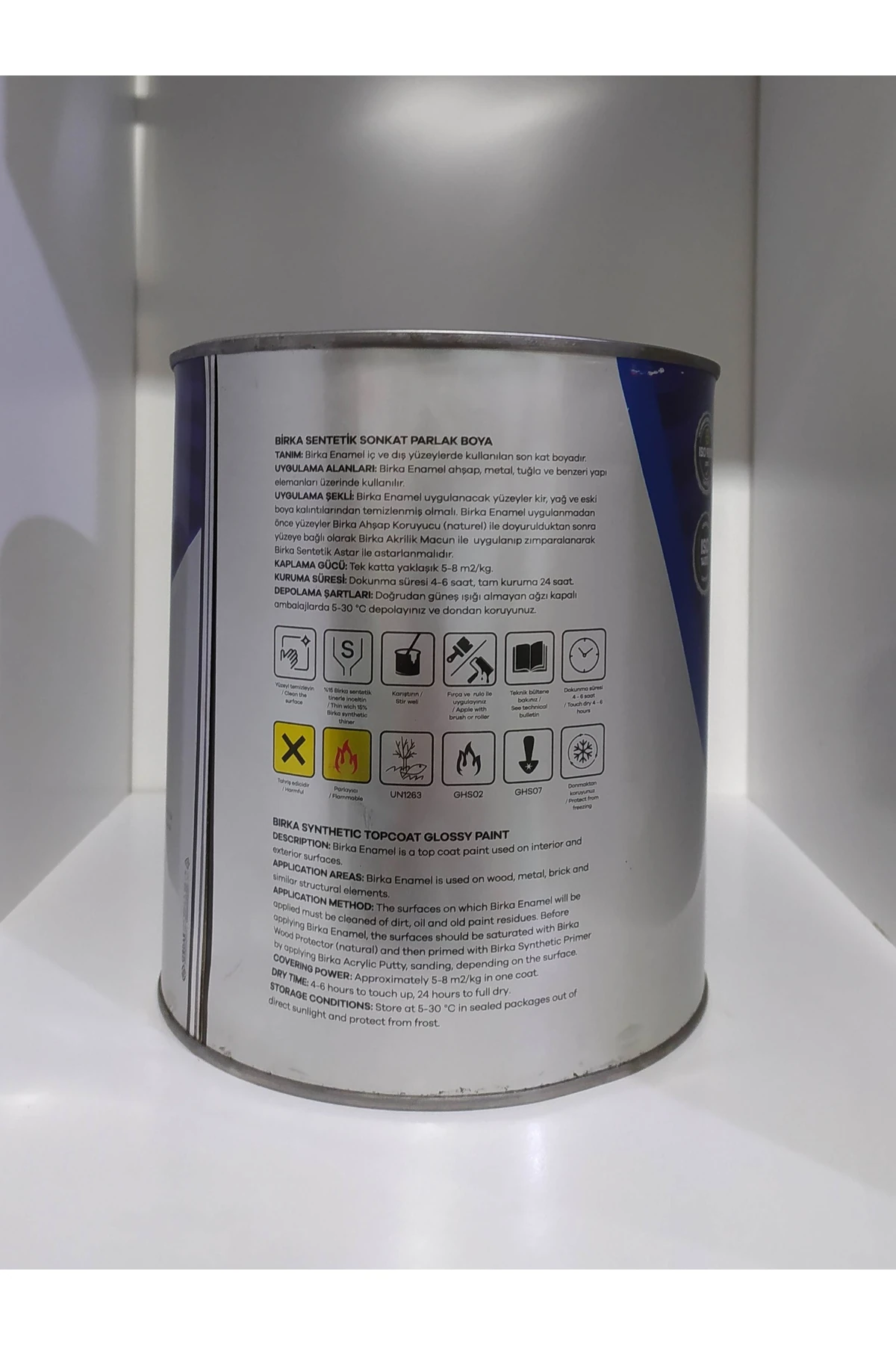 Parlak Beyaz Sentetik Yağlı Boya 2.7 Kg Sentetik Tiner 250 ml Ve 1 Numara Fırça