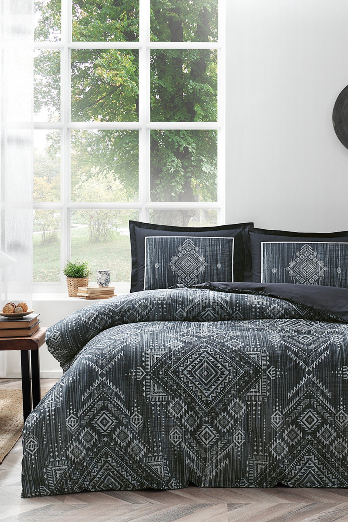 Boucle Çift Kişilik Lastikli Fitted Çarşaf Nevresim Takımı