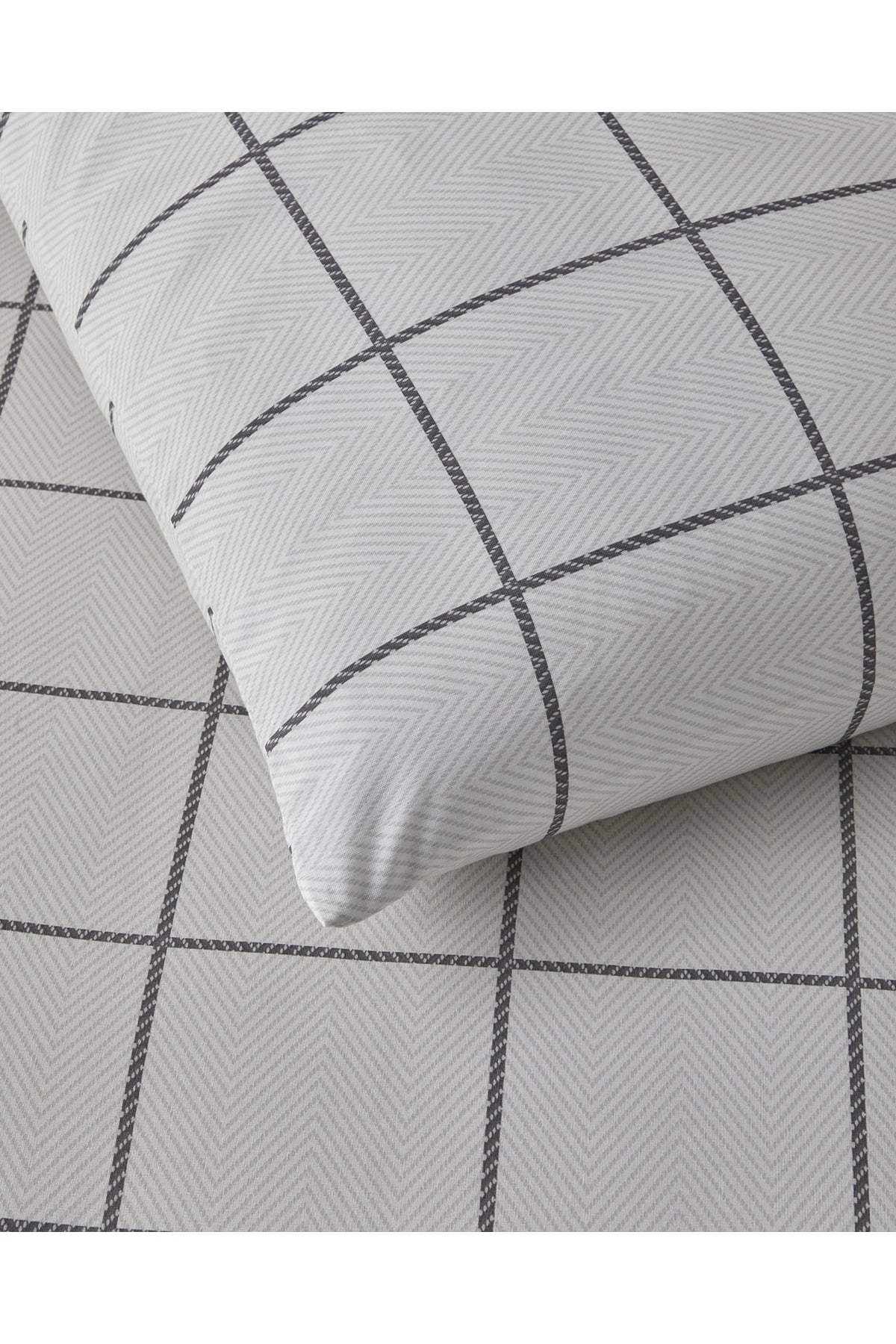 Plaid Wave Kolay Ütülenir Tek Kişilik Nevresim Takımı 160x220 cm Gri