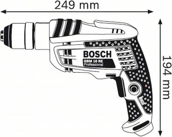 Gbm 10 Re Darbesiz Matkap (600 W, 10 mm Metalde Delme Çapı)