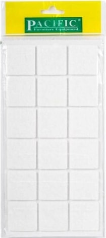 Kare Yapışkanlı Beyaz Keçe 30 mm x 30 mm 21'li