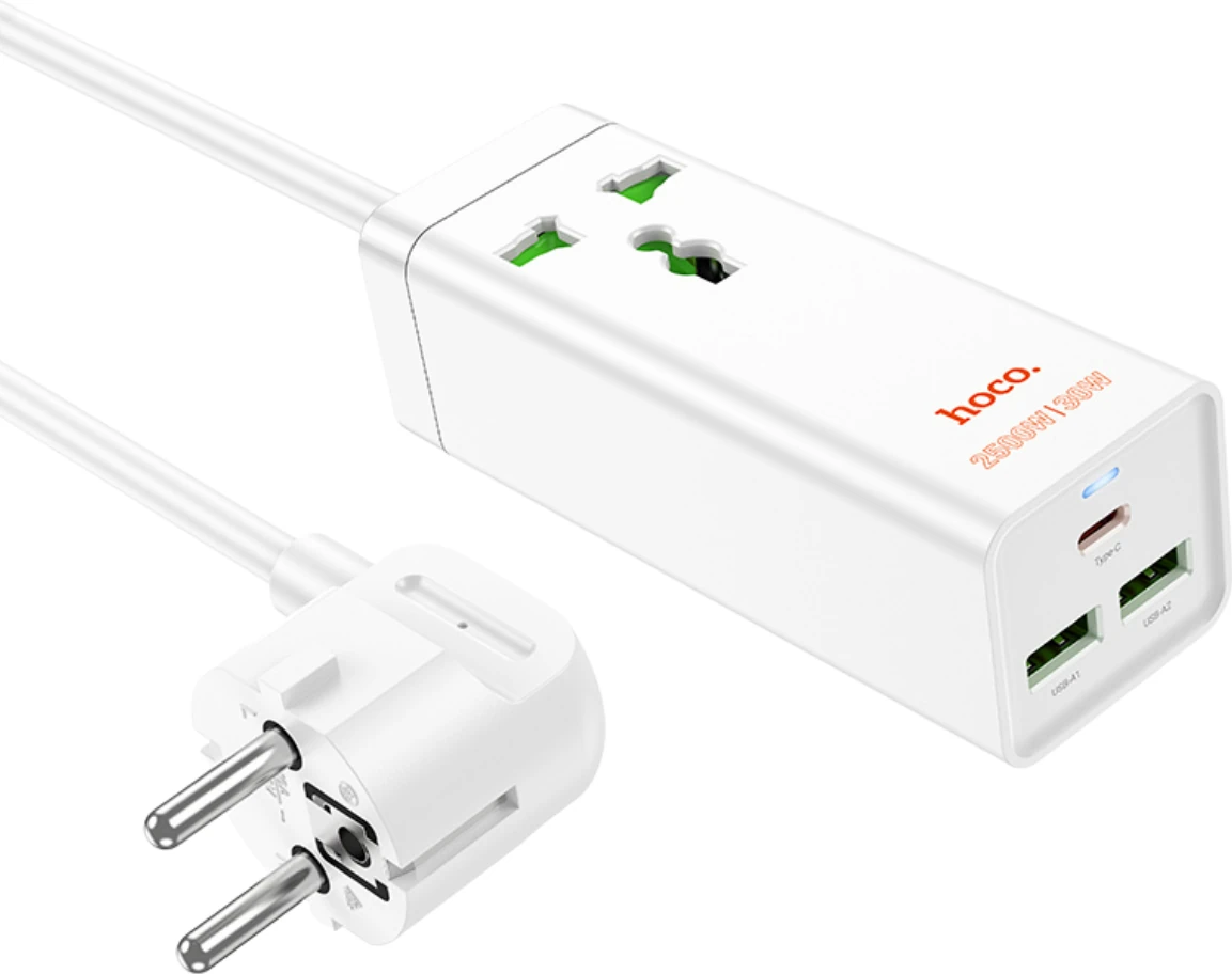 AC9A 1.5 m Talent - 2 Adet USB - 1 Adet Type-C 1 Adet Priz - PD 30 W Şarj Aleti