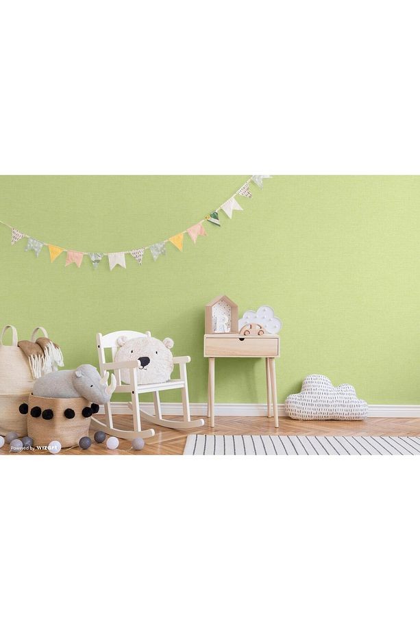 Ada Kids 8942-5 Duvar Kağıdı Yeşil Kendinden Desenli