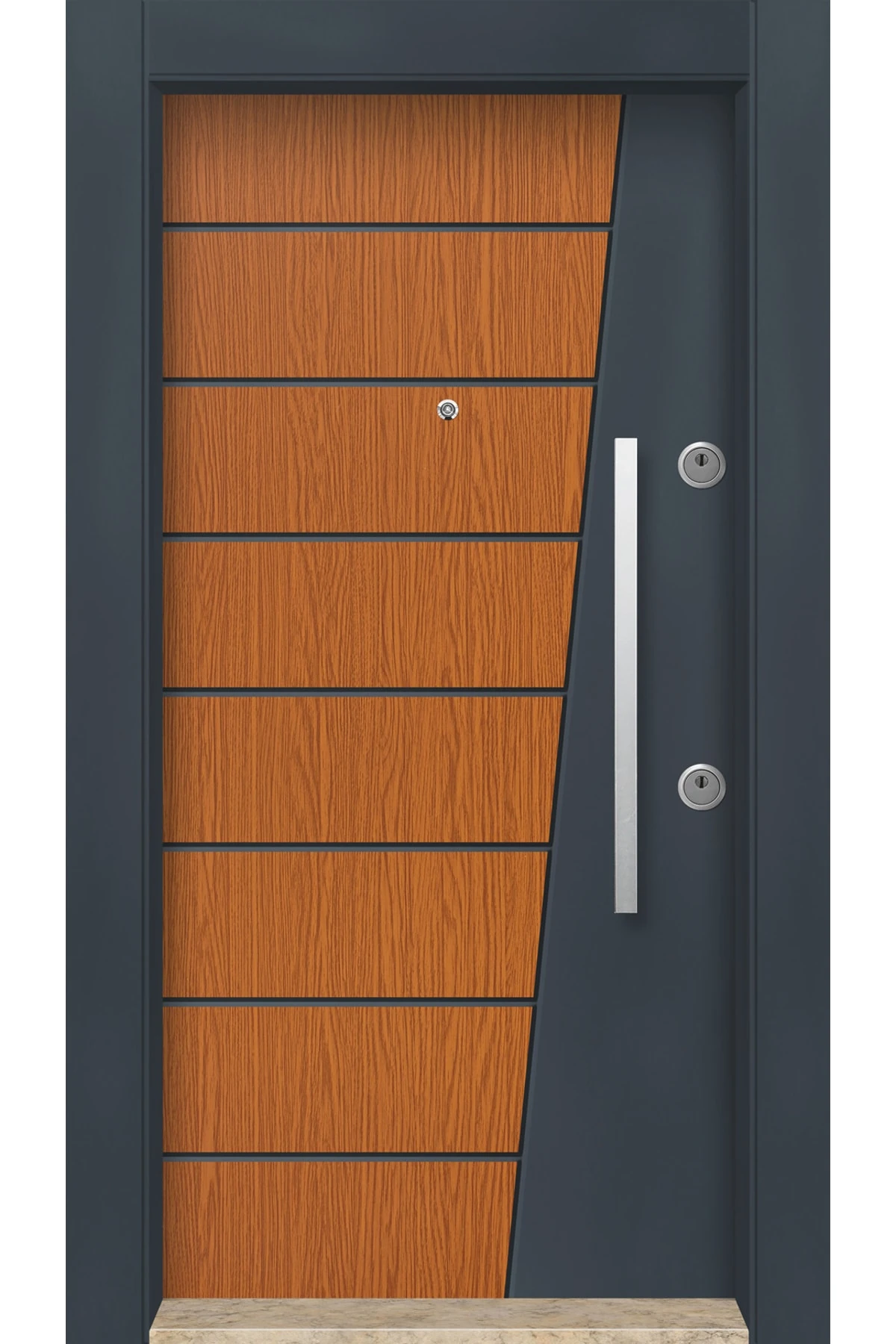 Dış Iklim Kapısı, Yağmura Güneşe Dayanıklı Çelik Kapı, Mn-6010 Sol