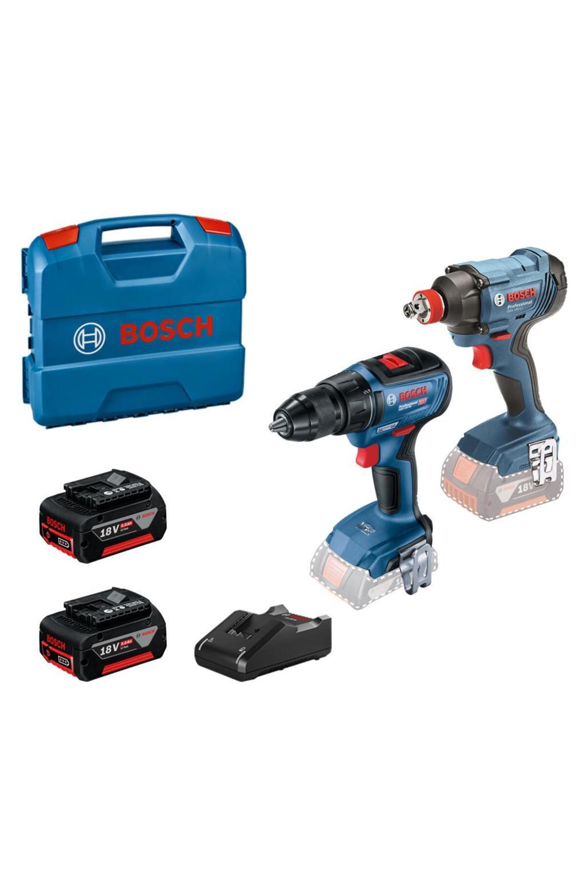 BOSCH Gsr 18v-50 Akülü Vidalama Gdx 180 Somun Sıkma (2X5.0AH) Akülü Set