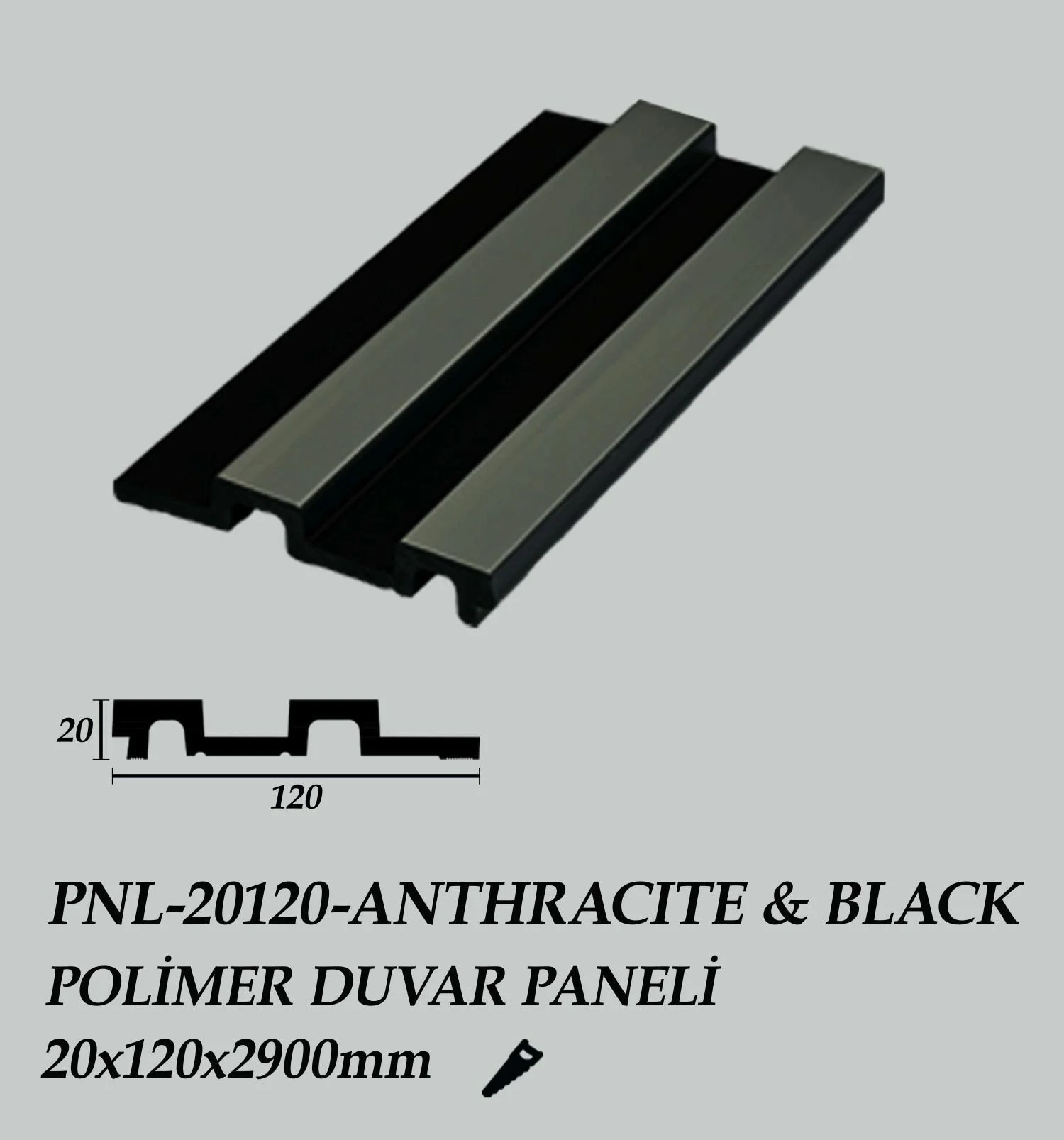 ANTHRACITE&BLACK POLİMER DUVAR PANELİ