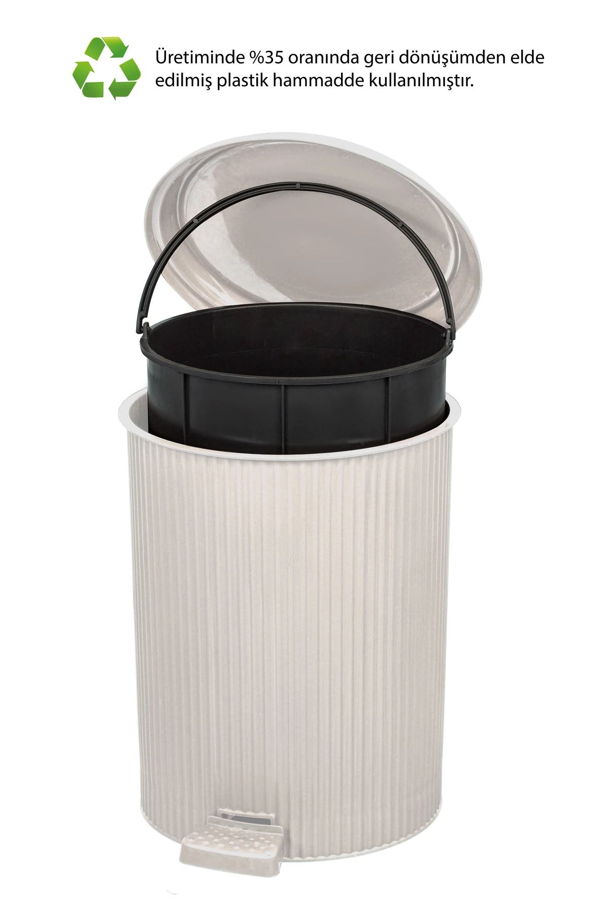 Nostalji Pedallı Çöp Kovası: 20 Litre