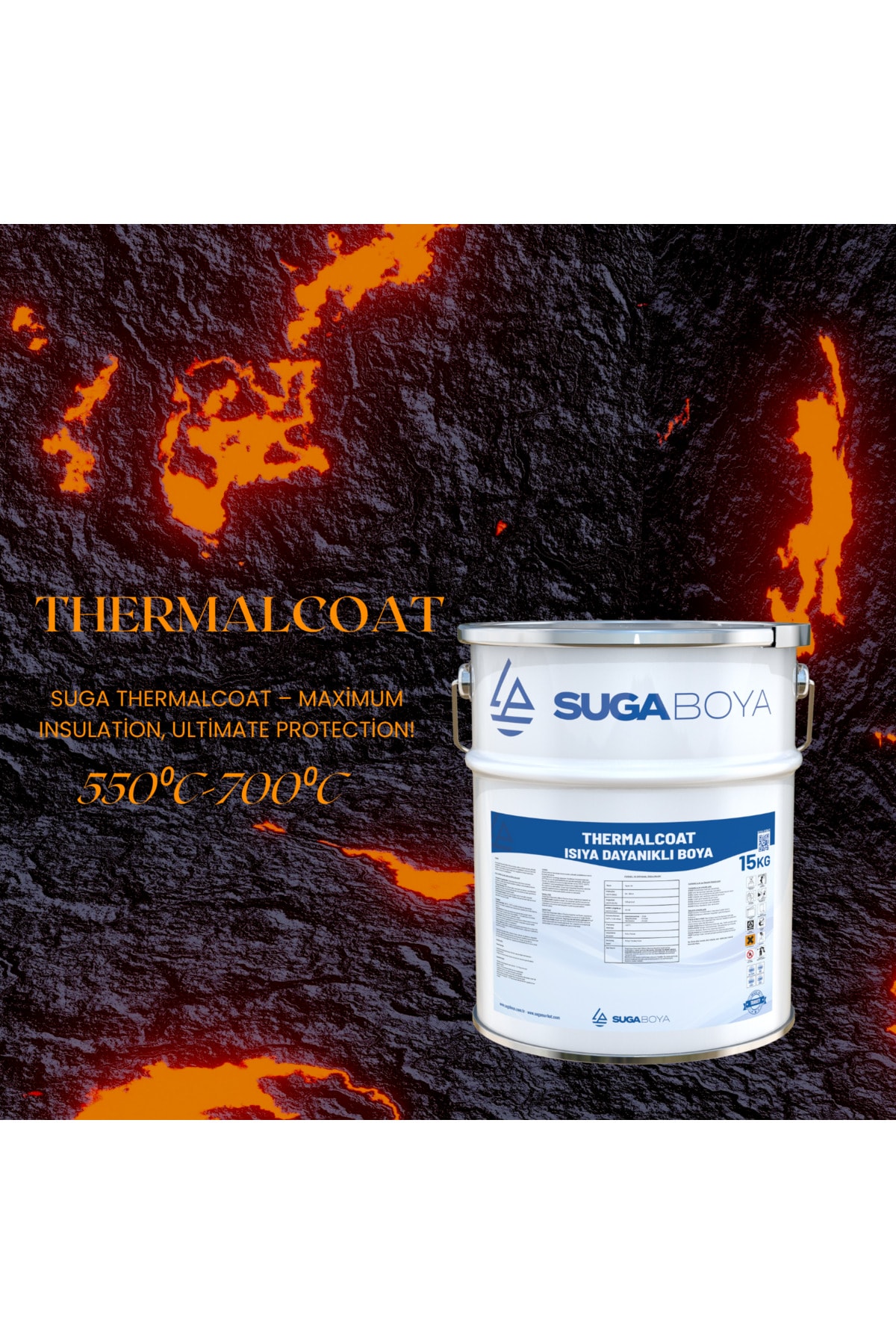 THERMALCOAT 15 KG Isıya Dayanıklı Boya 550⁰C-700⁰C
