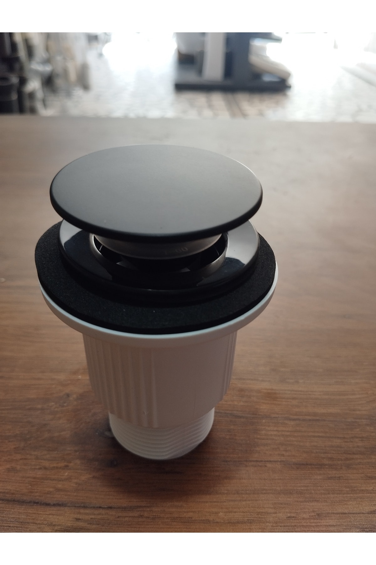 pop-up waste siyah renk lavabo evye sifonu körüklü ac kapa