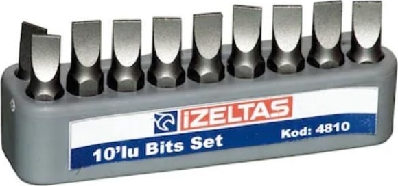 Izeltaş Düz Bits Set 0,6x4,5 25 mm Set
