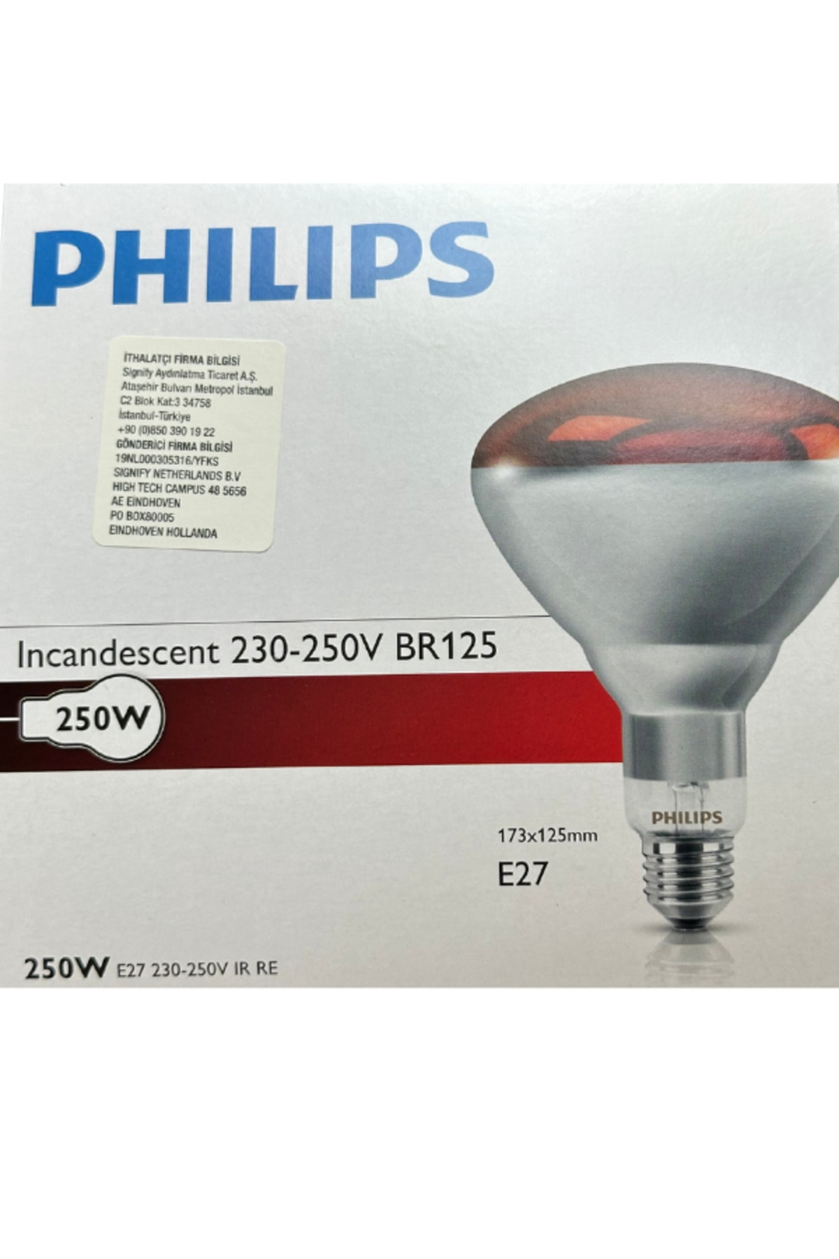 (10 Adet) 250W Kızılötesi (infrared) Hayvan Isıtma ve Fizik Tedavi Lambası (Kırmızı Işık)