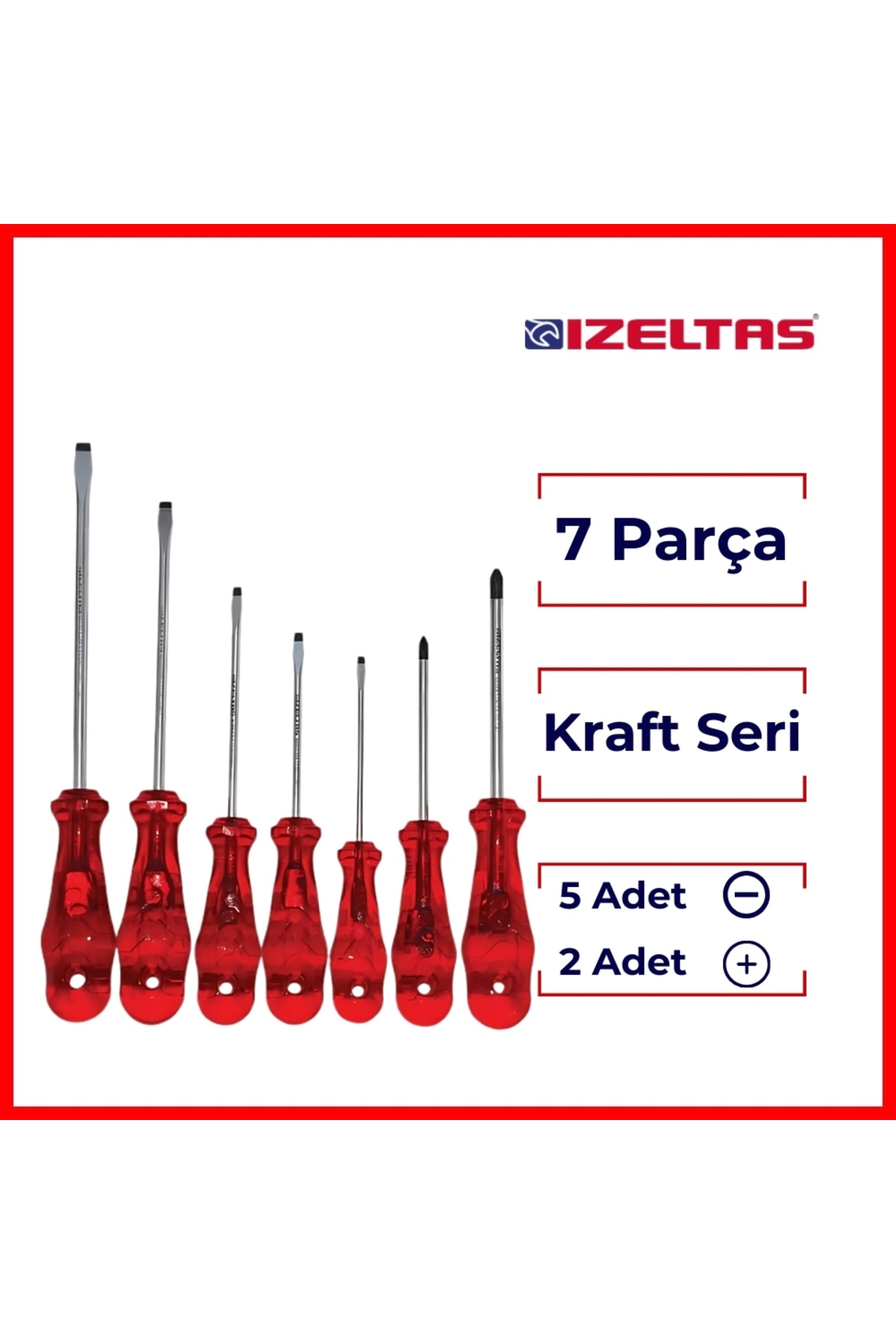 Tornavida Seti, Kraft Seri, 7 Parça, Dayanıklı Tasarım