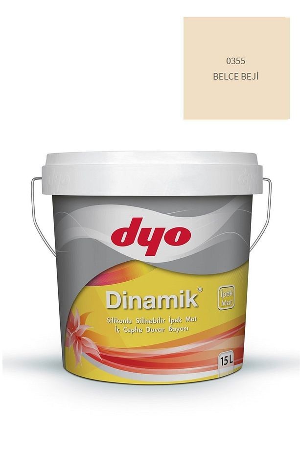 Dinamik Silikonlu Silinebilir Ipek Mat Iç Cephe Duvar Boyası 0355 Belce Beji 15 Lt