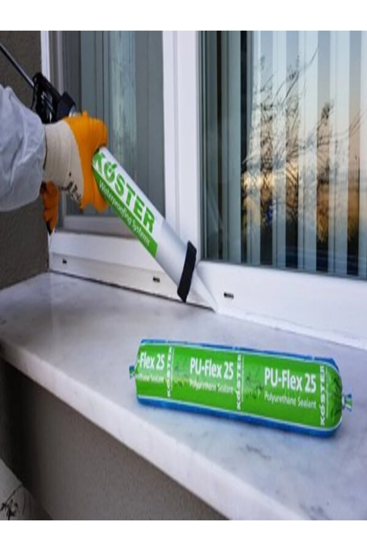 Pu Flex 25 / 600 ml Sosis Tipli Poliüretan Mastik - UV Dayanımlı (GRİ - BEYAZ)