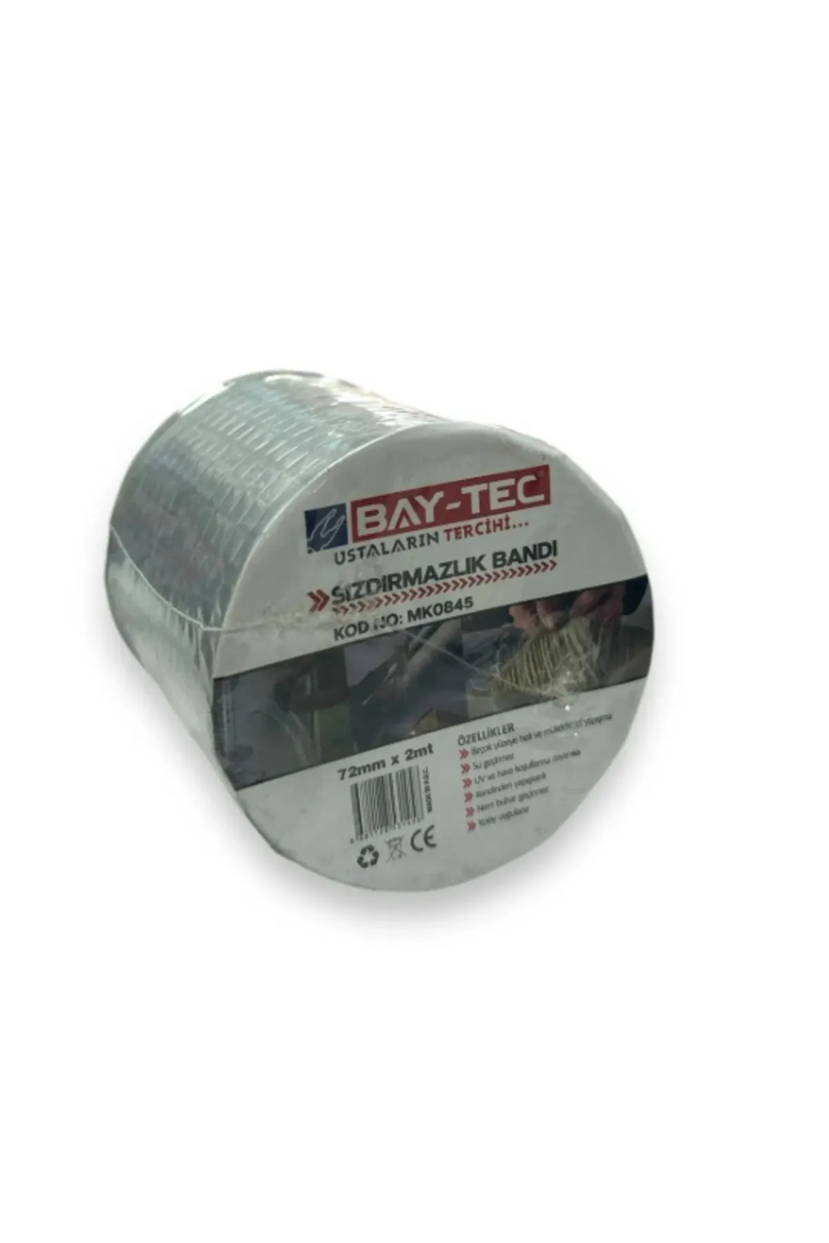 OZKUVVET Bay-tec Süper Güçlü Su Sızdırmaz Çamur Bant Tamir Çatlak Boru Bandı Çatı Izolasyon Bant 72mmx2metre