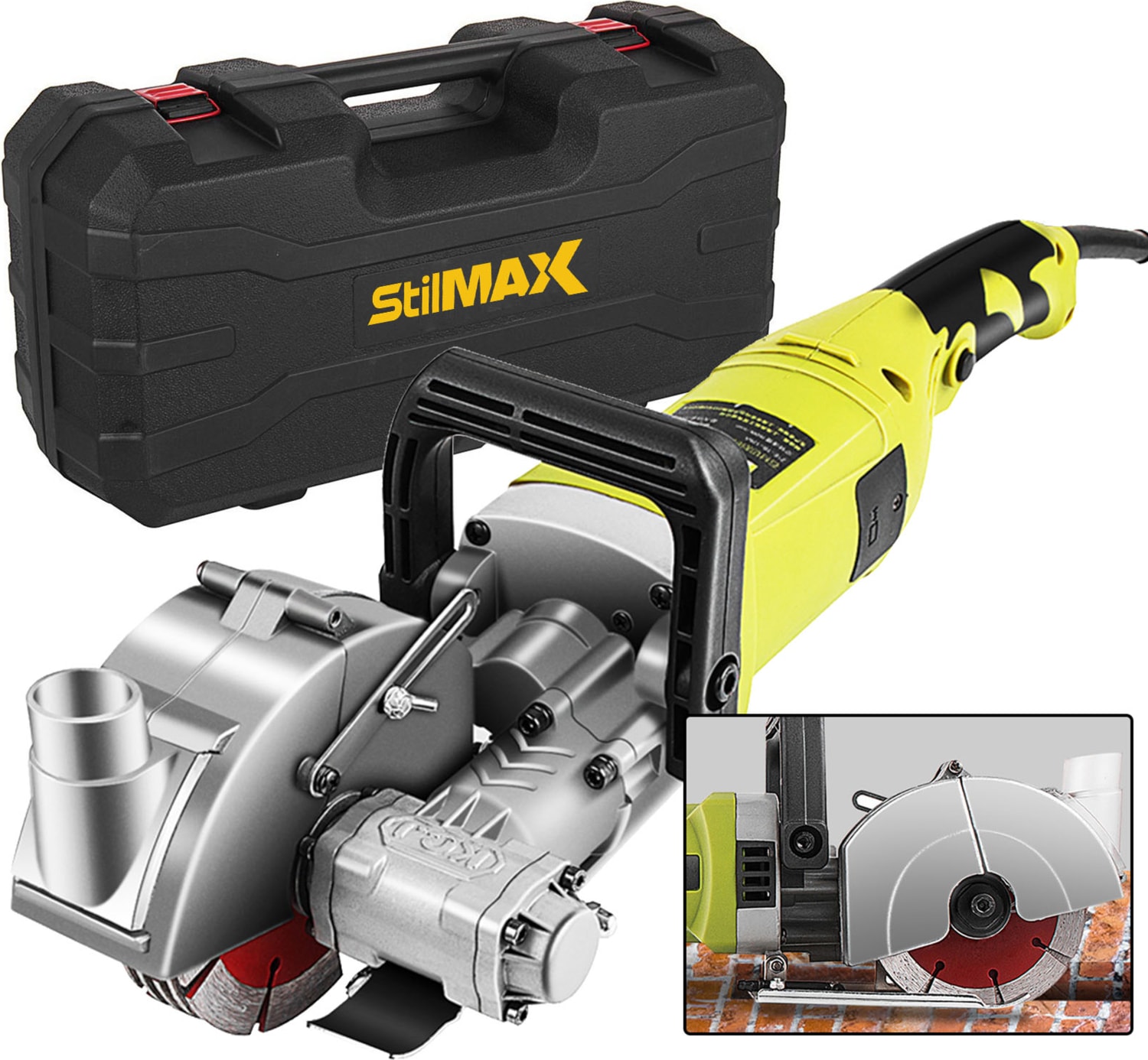 Titanyum-X Seri Duvar Oluk Açma Makinesi Kanal Açma Kesme Makinesi 5 Bıçaklı 40 MM 3500 Watt 4.5kg