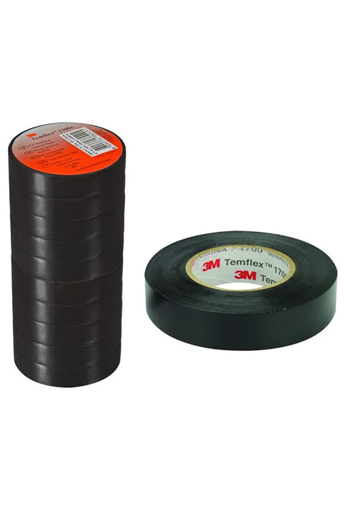 Izolebant Temflex Siyah Pvc Bant 19mm X 9m X 0,1m İzolabant Genisel 10 ADET