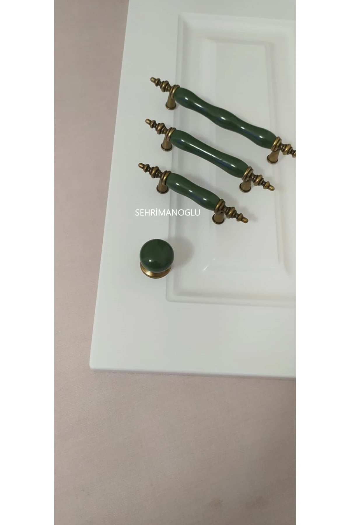 Bozburun Opak Yesıl Porselen Dugme Kulpmutfak Vestiyer Mobilya Kulpu Dolap Kulpu Çekmece Kulpu